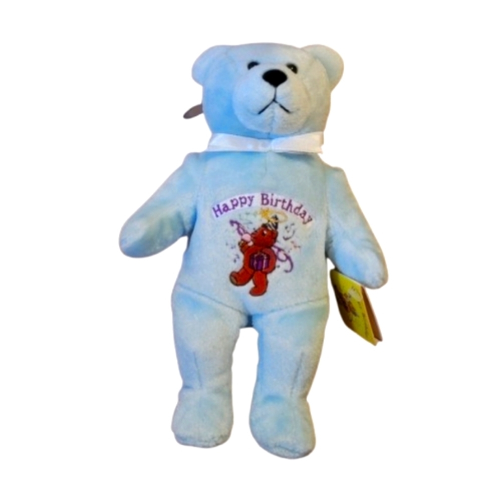 2002 birthday bear holy bears blue "happy birthday " celebration series
